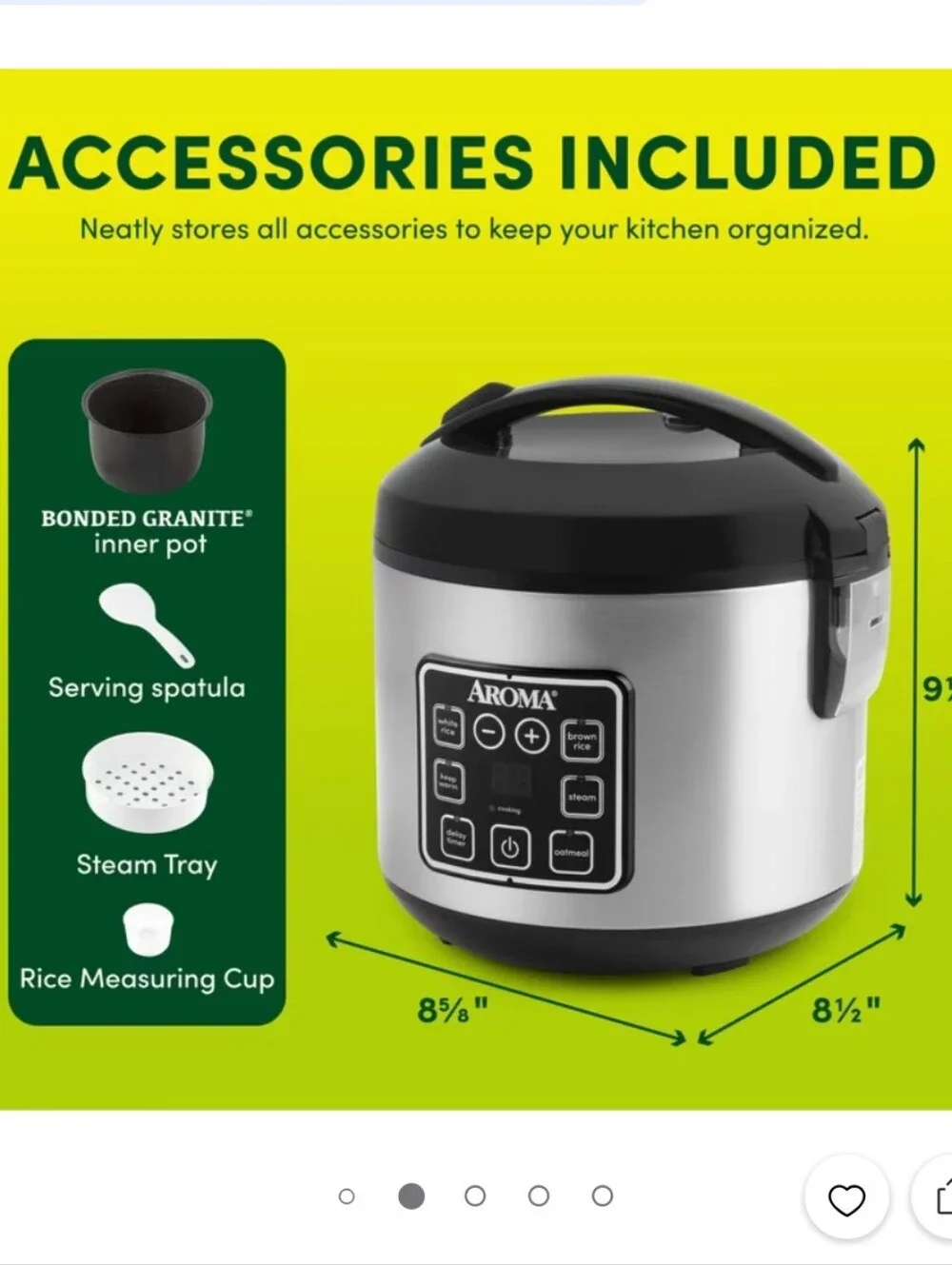AROMA 8 Cup Rice & Grain Cooker